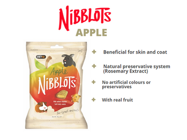 VetiQ Nibblots Apple Small Animal Treats 30g - 30g